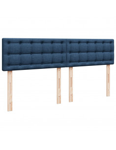 Giroletto a Molle con Materasso Blu 200x200 cm in Tessuto 2