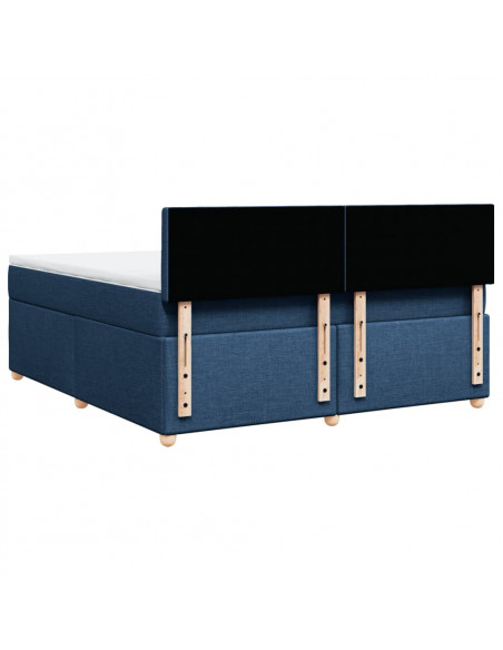 Giroletto a Molle con Materasso Blu 180x200 cm in Tessuto