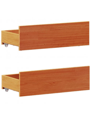 Giroletto senza Materasso con Testata Marrone Cera 135x190 Pino