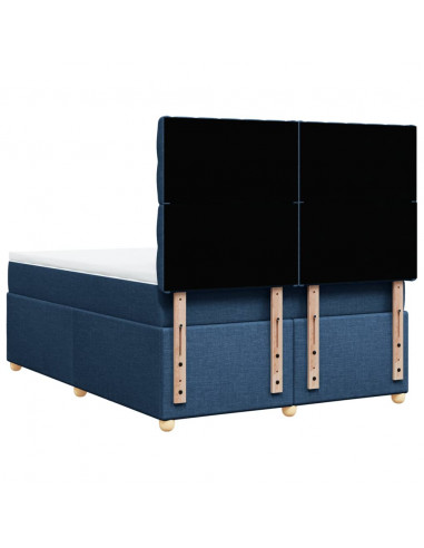 Giroletto a Molle con Materasso Blu 160x200 cm in Tessuto