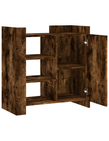 Credenza Rovere Fumo 73,5x35x75 cm in Legno Multistrato