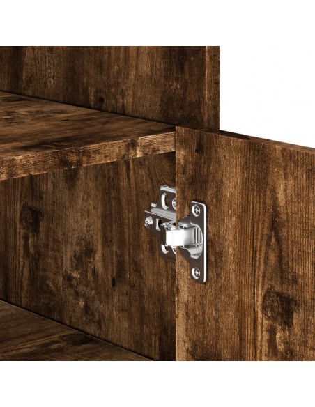 Credenza Rovere Fumo 73,5x35x75 cm in Legno Multistrato