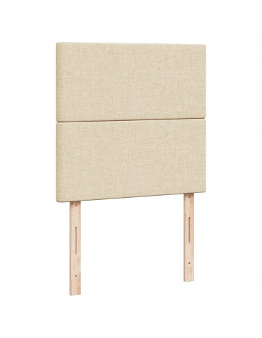 Giroletto a Molle con Materasso Crema 100x200 cm in Tessuto