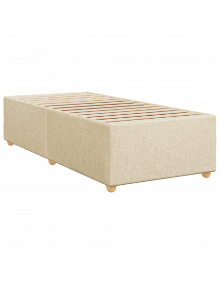 Giroletto a Molle con Materasso Crema 100x200 cm in Tessuto