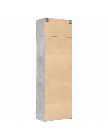 Armadietto Grigio Cemento 70x42,5x225 cm in Truciolato