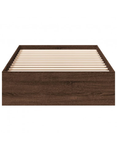 Giroletto Cassetti Rovere Marrone 100x200 cm Legno Multistrato