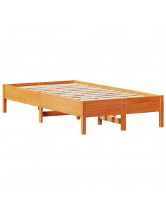 Letto senza Materasso Marrone Cera 75x190 cm in Legno di Pino 2