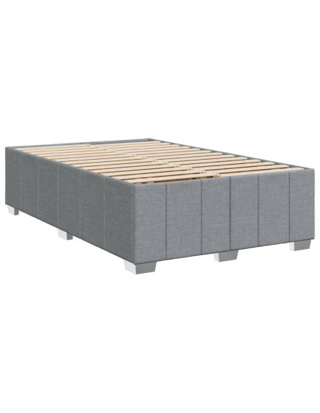 Giroletto a Molle con Materasso Grigio Chiaro 120x200cm Tessuto