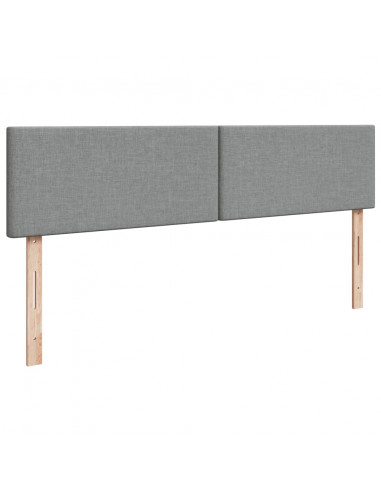 Giroletto a Molle con Materasso Grigio Chiaro180x200 cm Tessuto