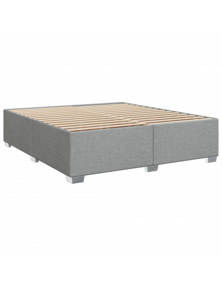 Giroletto a Molle con Materasso Grigio Chiaro180x200 cm Tessuto