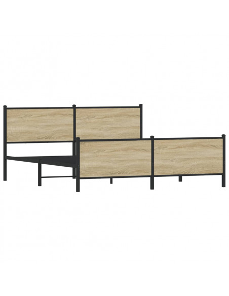 Giroletto senza Materaso in Metallo Rovere Sonoma 200x200 cm