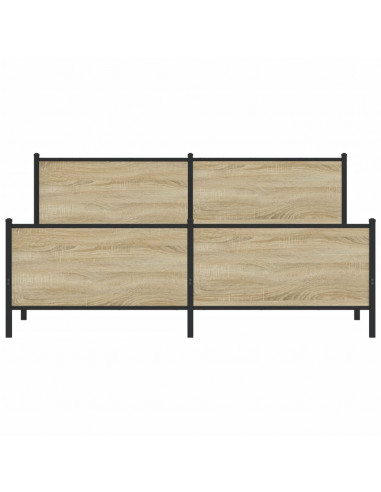 Giroletto senza Materaso in Metallo Rovere Sonoma 200x200 cm