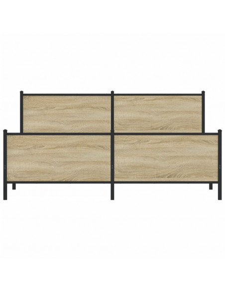 Giroletto senza Materaso in Metallo Rovere Sonoma 200x200 cm