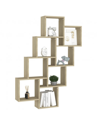 Mensola Parete Cubo Rovere Sonoma 90x15x119cm Legno Multistrato