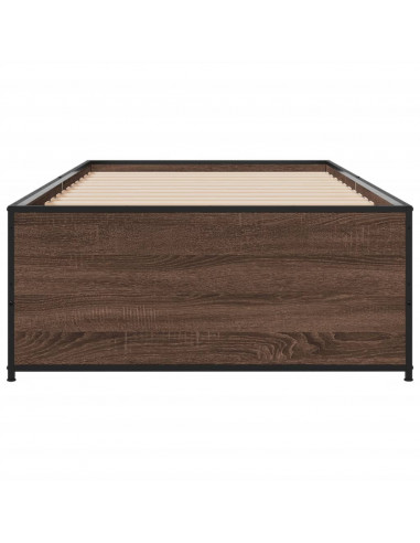 Giroletto Rovere Marrone 90x190 cm Legno Multistrato e Metallo