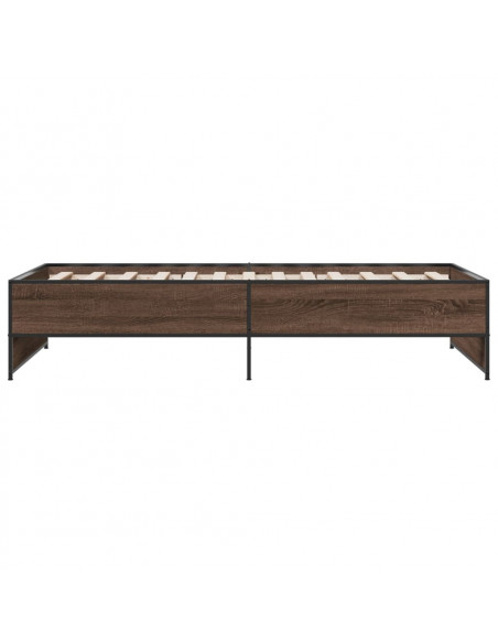 Giroletto Rovere Marrone 90x190 cm Legno Multistrato e Metallo