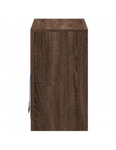 Credenza con LED Rovere Marrone 72x34x61 cm Legno Multistrato