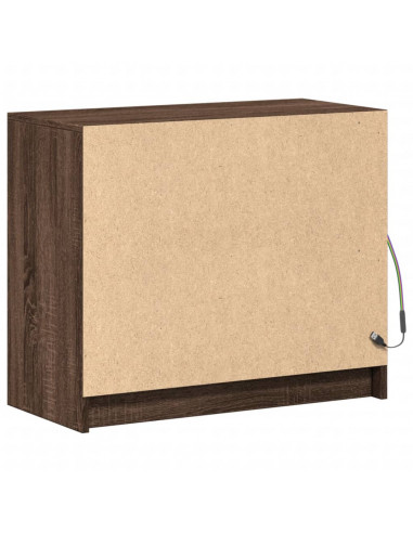 Credenza con LED Rovere Marrone 72x34x61 cm Legno Multistrato