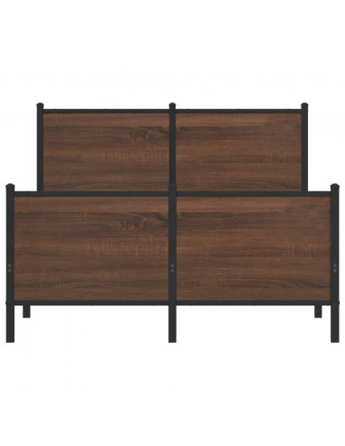 Giroletto Testiera e Pediera Metallo Rovere Marrone 120x200 cm