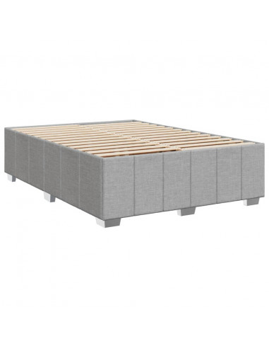 Giroletto a Molle con Materasso Grigio Chiaro 160x200cm Tessuto