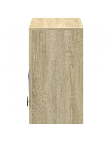 Credenza con LED Rovere Sonoma 72x34x61 cm in Legno Multistrato
