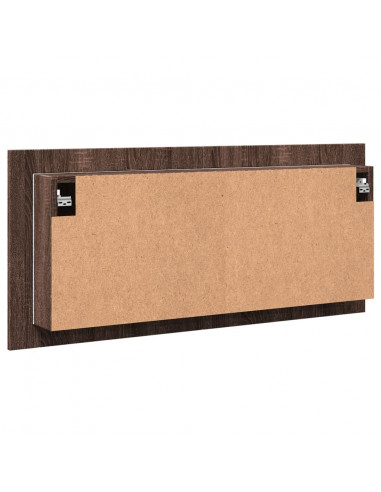 Armadietto Specchio con LED da Bagno Rovere Marrone 100x12x45cm