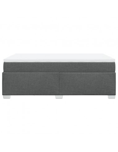 Giroletto a Molle con Materasso Grigio Scuro 120x200 cm Tessuto