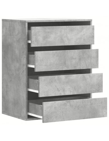 Cassettiera Angolo Grigio Cemento 60x41x76cm Legno Multistrato