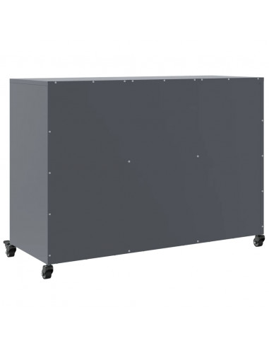 Credenza Antracite 100,5x39x72 cm in Acciaio Laminato a Freddo