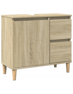Armadietto da Bagno Rovere Sonoma 65x33x60 cm Legno Multistrato 2