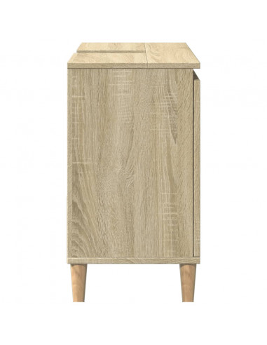 Armadietto da Bagno Rovere Sonoma 65x33x60 cm Legno Multistrato