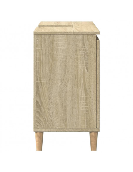 Armadietto da Bagno Rovere Sonoma 65x33x60 cm Legno Multistrato