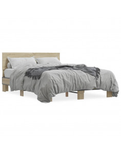 Giroletto Rovere Sonoma 135x190 cm in Legno Multistrato Metallo 2