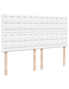 Giroletto a Molle con Materasso Bianco 200x200cm in Similpelle 2