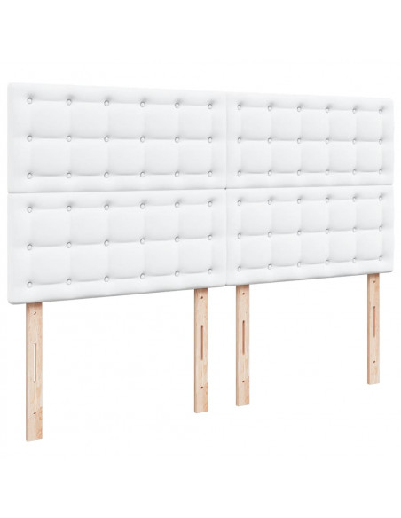 Giroletto a Molle con Materasso Bianco 200x200cm in Similpelle