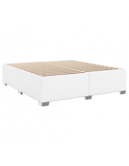 Giroletto a Molle con Materasso Bianco 200x200cm in Similpelle