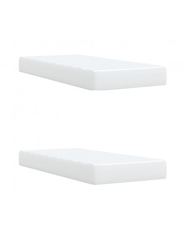 Giroletto a Molle con Materasso Bianco 200x200cm in Similpelle