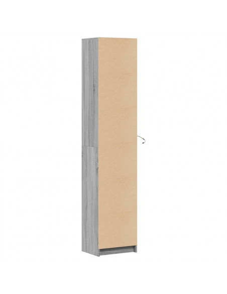 Credenza con LED Grigio Sonoma 41,5x32,5x200 cm in Truciolato