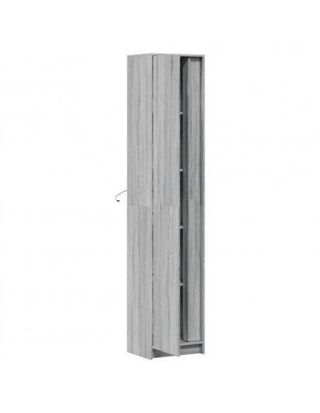 Credenza con LED Grigio Sonoma 41,5x32,5x200 cm in Truciolato