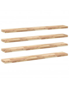 Mensole da Parete 4 pz 120x20x4 cm Legno Acacia Non Trattato 2