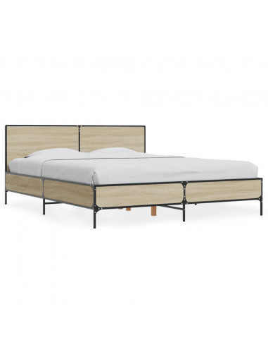 Giroletto Rovere Sonoma 160x200 cm in Legno Multistrato Metallo