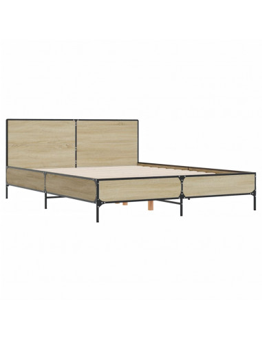 Giroletto Rovere Sonoma 160x200 cm in Legno Multistrato Metallo