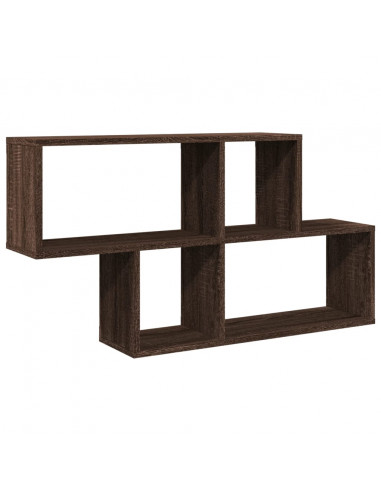 Scaffale a Muro Rovere Marrone 100x20x53cm in Legno Multistrato