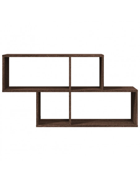Scaffale a Muro Rovere Marrone 100x20x53cm in Legno Multistrato
