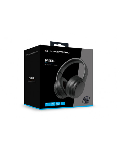 Conceptronic PARRIS03B cuffia e auricolare Con cavo e senza cavo A Padiglione Musica e Chiamate Bluetooth Nero