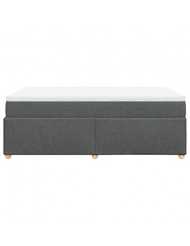Giroletto a Molle con Materasso Grigio Scuro 120x200 cm Tessuto