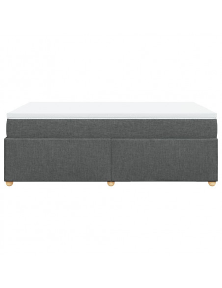 Giroletto a Molle con Materasso Grigio Scuro 120x200 cm Tessuto