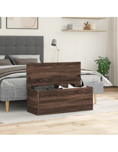Contenitore Portaoggetti Rovere Marrone 90x35x35 cm Truciolato