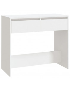 Tavolo Consolle Bianco 89x41x76,5 cm in Acciaio 2