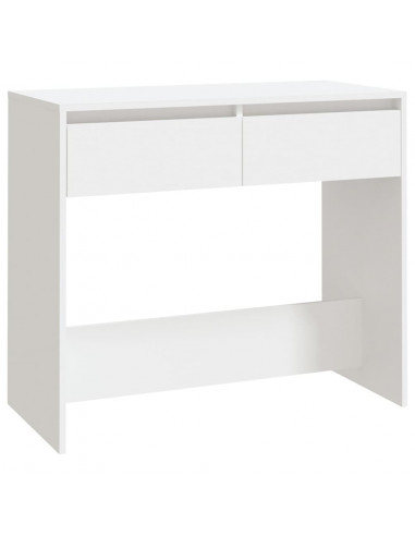 Tavolo Consolle Bianco 89x41x76,5 cm in Acciaio